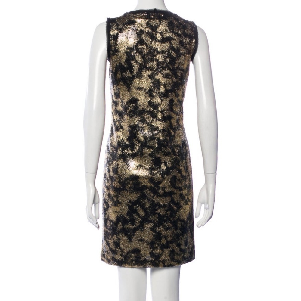 Michael Kors Metallic Gold Sequins Sheath Dress - Picture 6 of 13